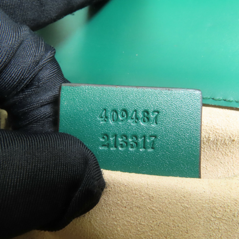 GUCCI 牛皮皮革Padlock金扣鏈帶肩背袋-9