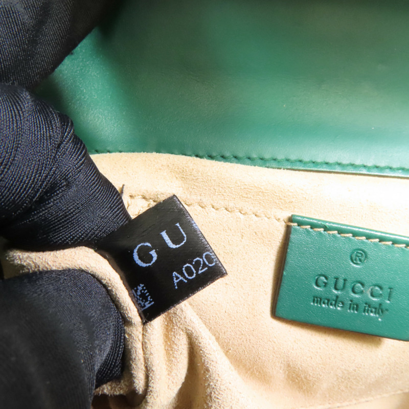 GUCCI 牛皮皮革Padlock金扣鏈帶肩背袋-10