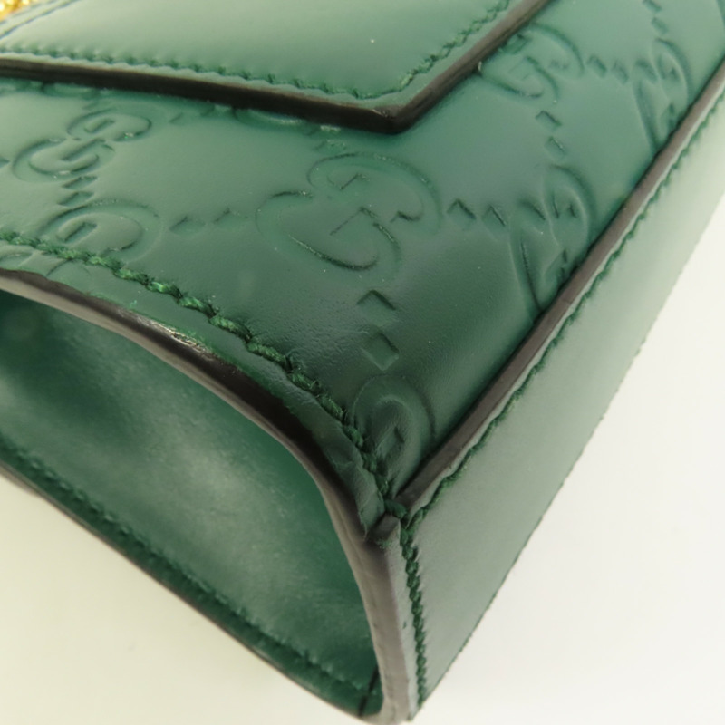 GUCCI 牛皮皮革Padlock金扣鏈帶肩背袋-11