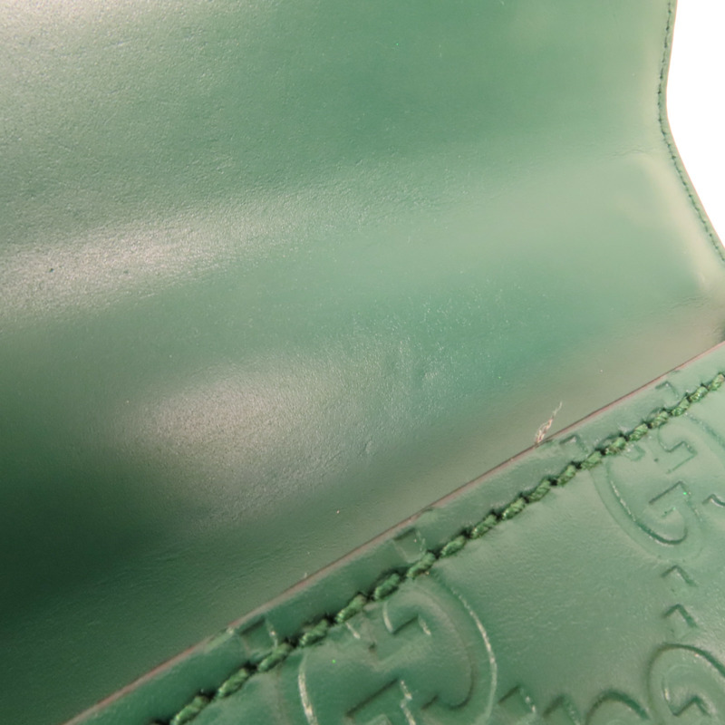 GUCCI 牛皮皮革Padlock金扣鏈帶肩背袋-15