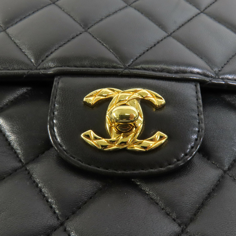 CHANEL 羊皮皮革Vintage Chain Shoulder Bag金扣鏈帶肩背袋-7