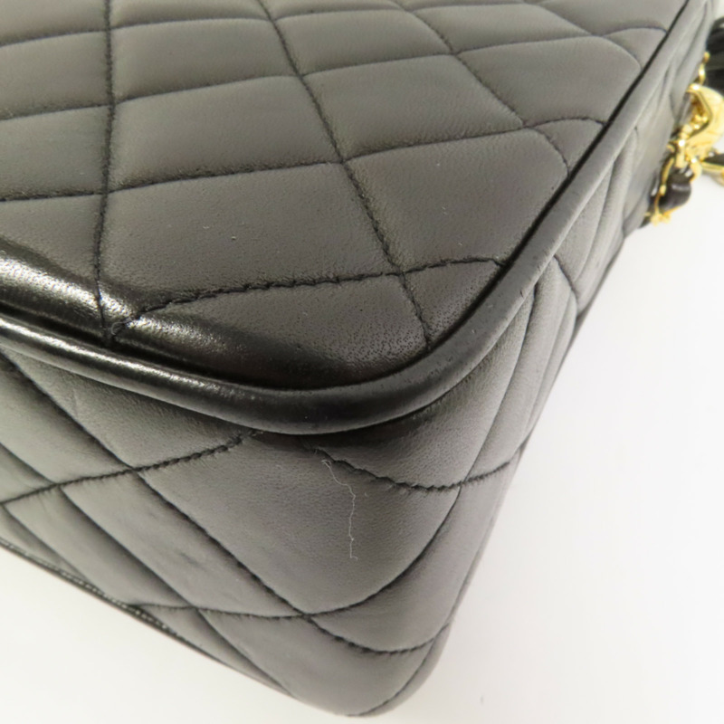 CHANEL 羊皮皮革Vintage Chain Shoulder Bag金扣鏈帶肩背袋-11