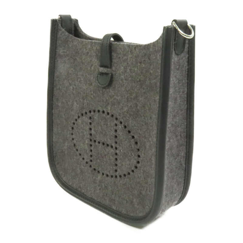 HERMES 羊毛Evelyne TPM銀扣肩背袋-2