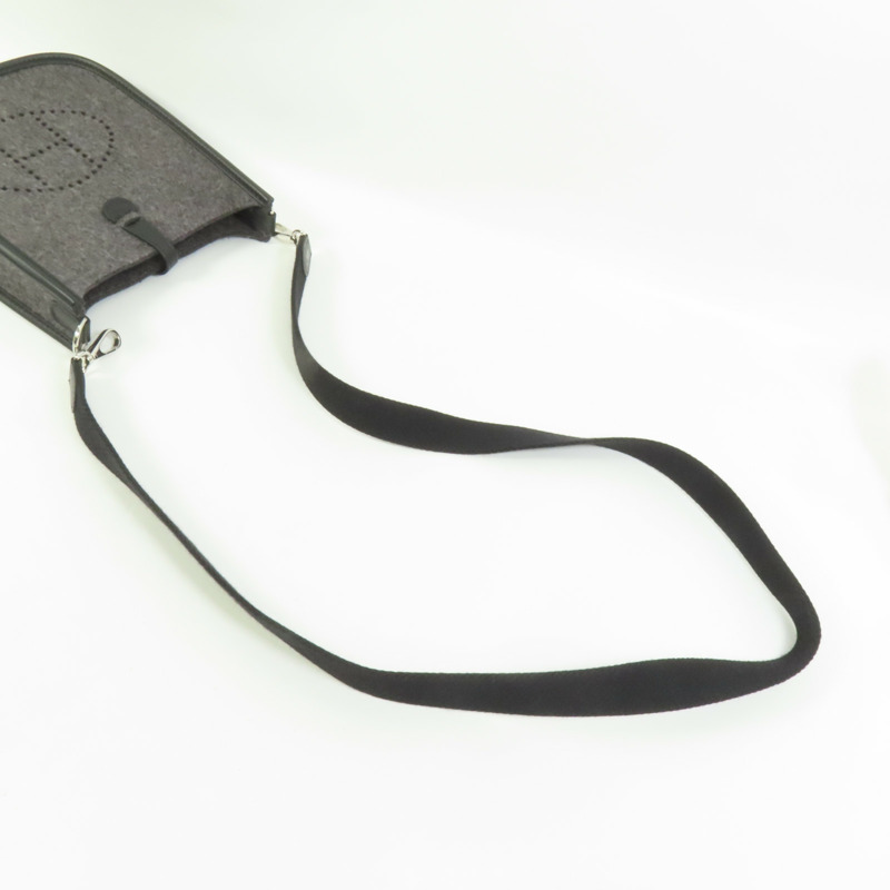 HERMES 羊毛Evelyne TPM銀扣肩背袋-5