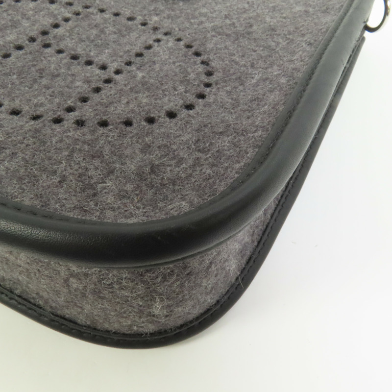 HERMES 羊毛Evelyne TPM銀扣肩背袋-14