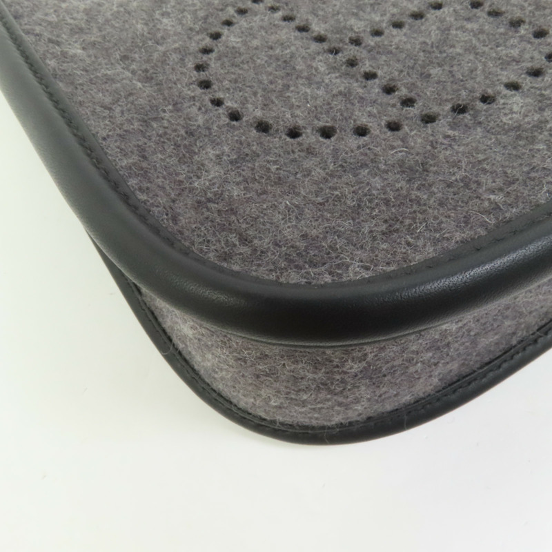 HERMES 羊毛Evelyne TPM銀扣肩背袋-15