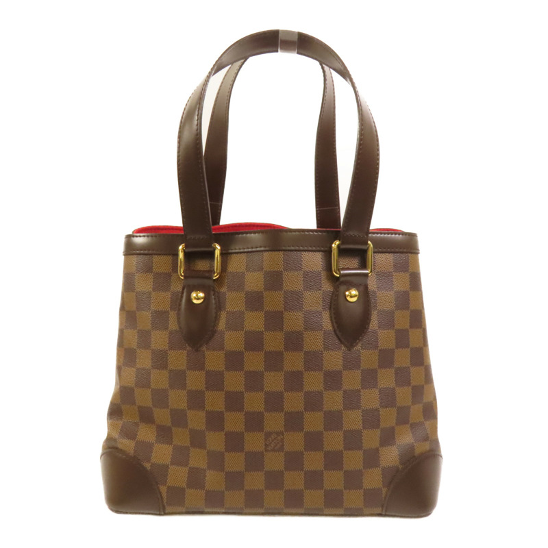 LOUIS VUITTON Damier Hampstead PM金扣手挽袋-1
