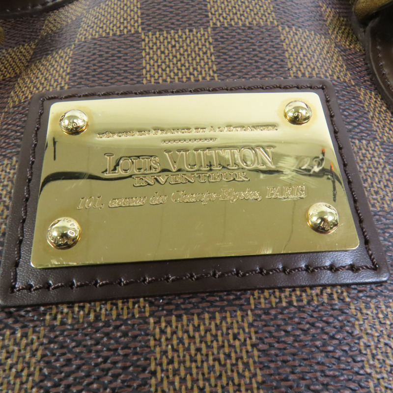 LOUIS VUITTON Damier Hampstead PM金扣手挽袋-6