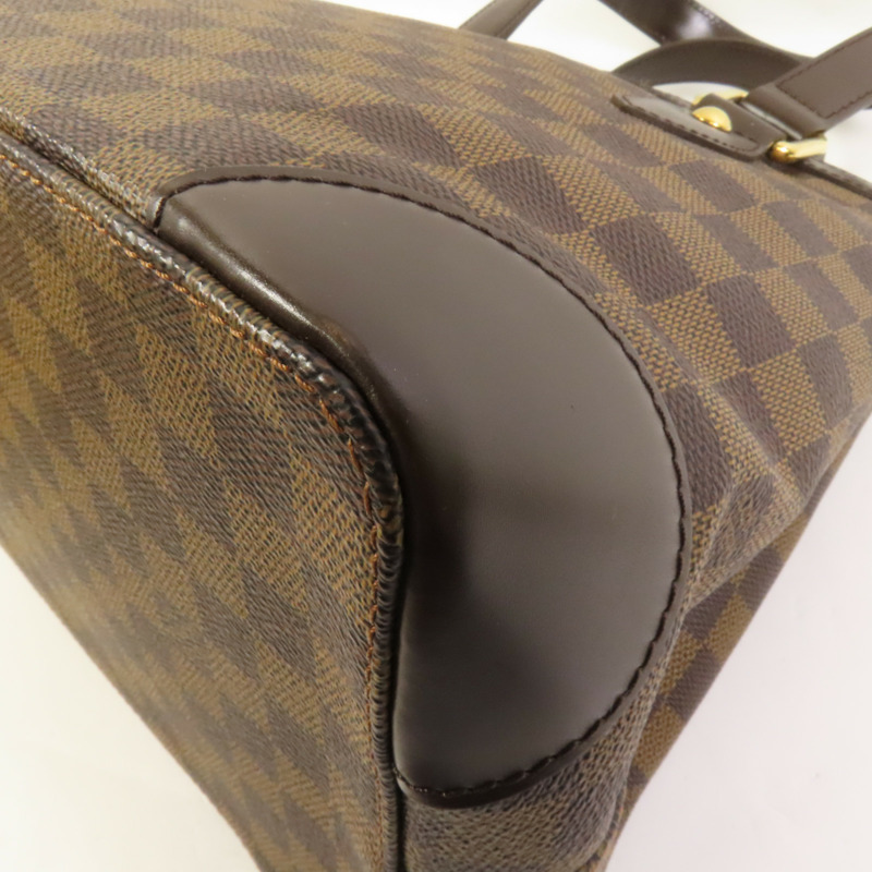 LOUIS VUITTON Damier Hampstead PM金扣手挽袋-11