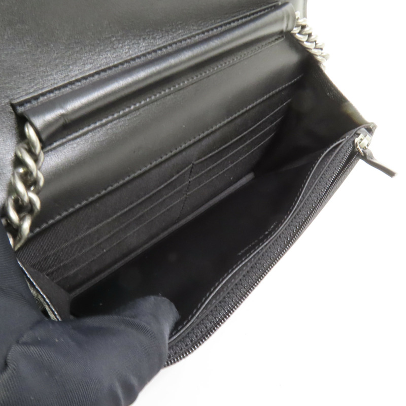 CHANEL 牛皮皮革Boy Woc鏈帶肩背袋-4