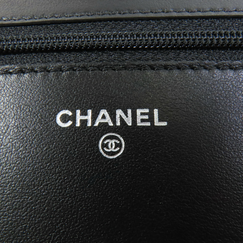 CHANEL 牛皮皮革Boy Woc鏈帶肩背袋-7