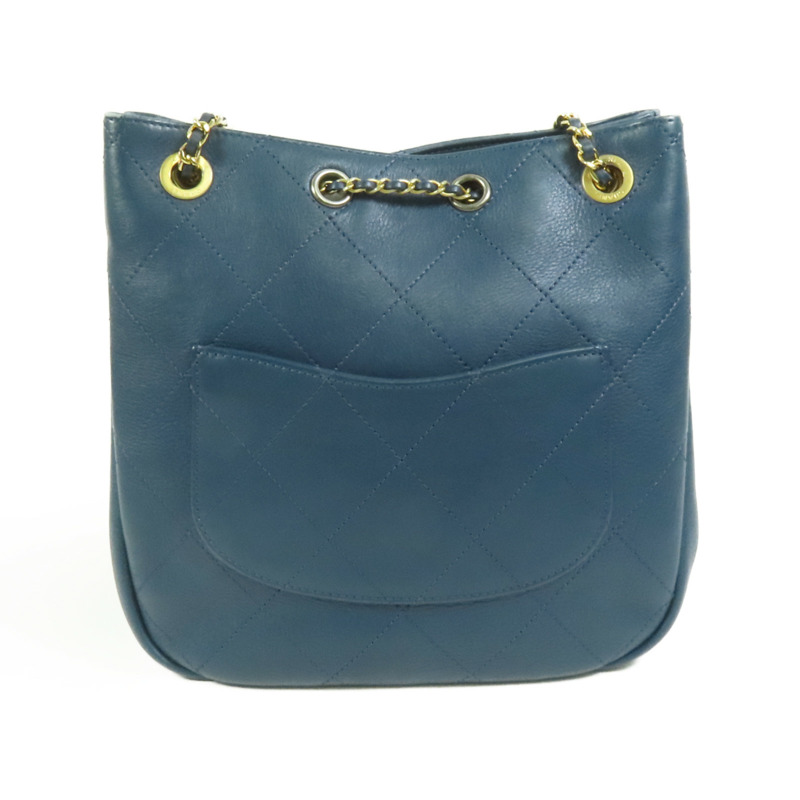 CHANEL 牛皮皮革Chain Shoulder鏈帶肩背袋-1