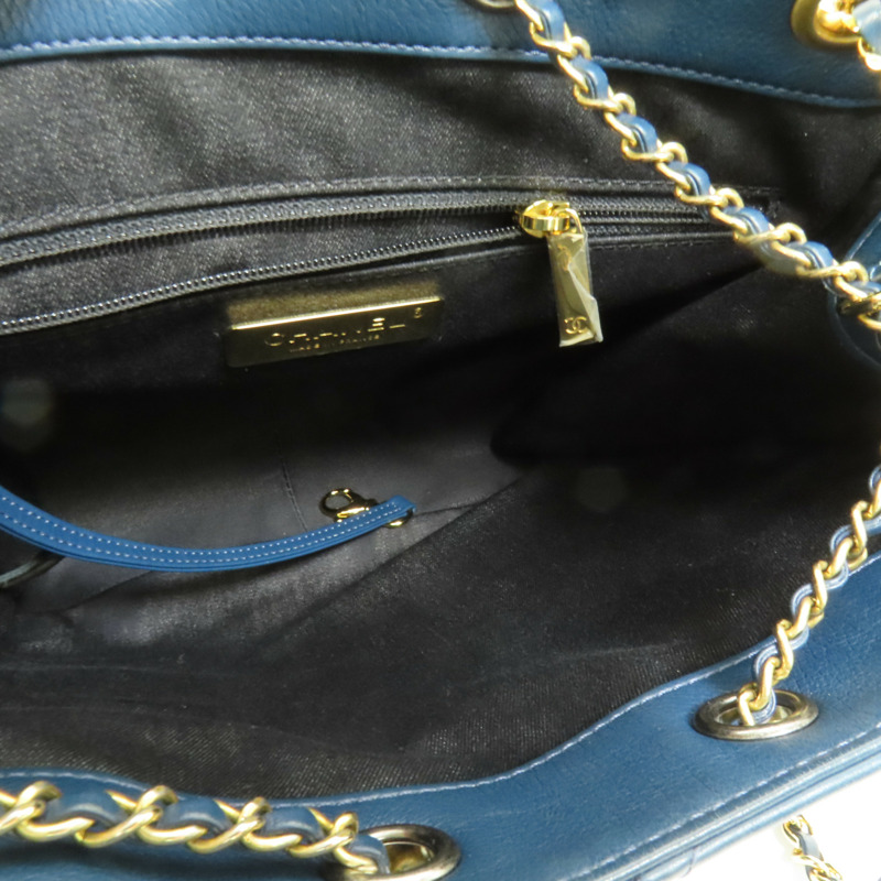 CHANEL 牛皮皮革Chain Shoulder鏈帶肩背袋-4