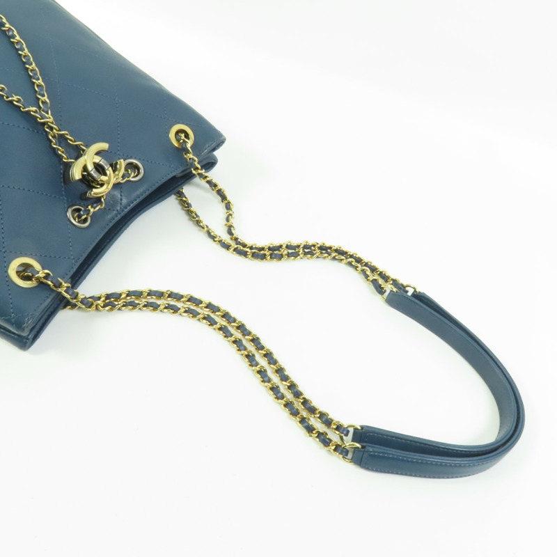 CHANEL 牛皮皮革Chain Shoulder鏈帶肩背袋-5