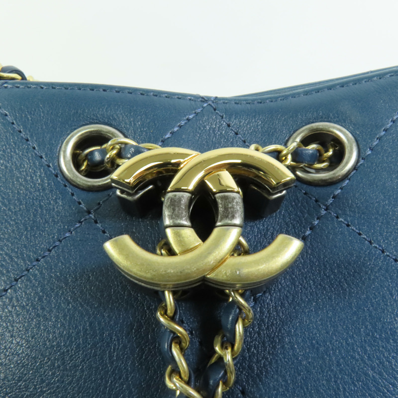 CHANEL 牛皮皮革Chain Shoulder鏈帶肩背袋-7