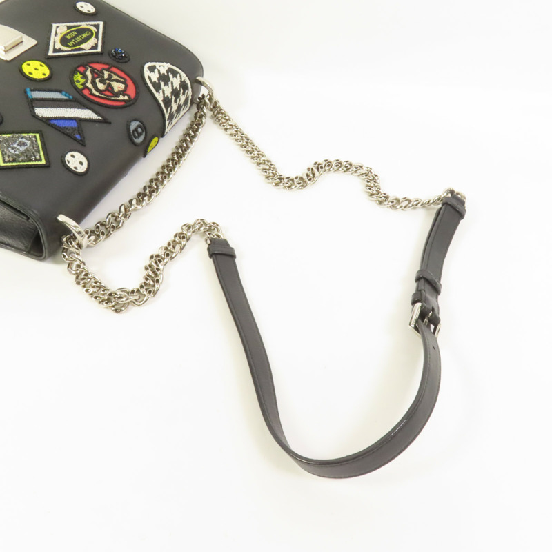 Dior 牛皮皮革Chain Shoulder銀扣鏈帶肩背袋-4