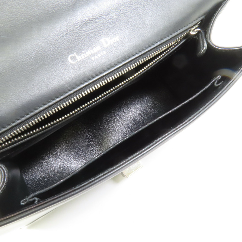 Dior 牛皮皮革Chain Shoulder銀扣鏈帶肩背袋-5