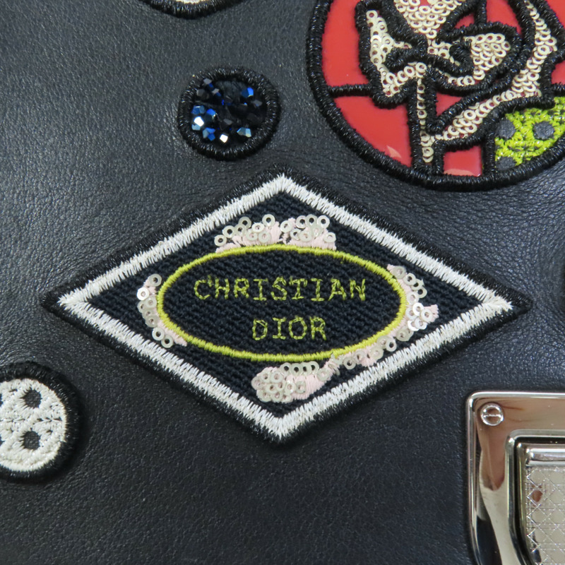 Dior 牛皮皮革Chain Shoulder銀扣鏈帶肩背袋-7