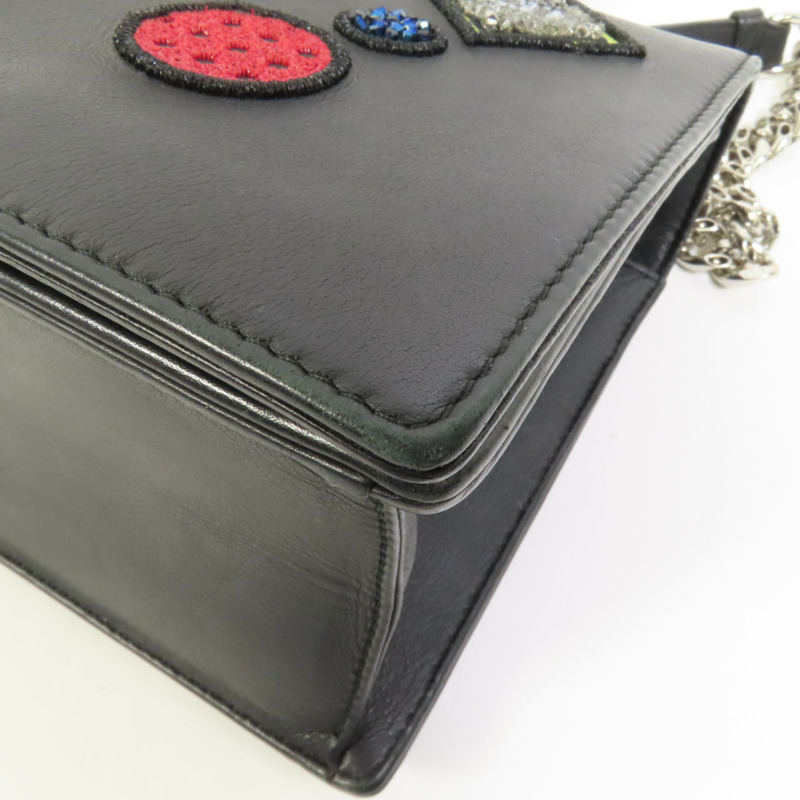 Dior 牛皮皮革Chain Shoulder銀扣鏈帶肩背袋-15