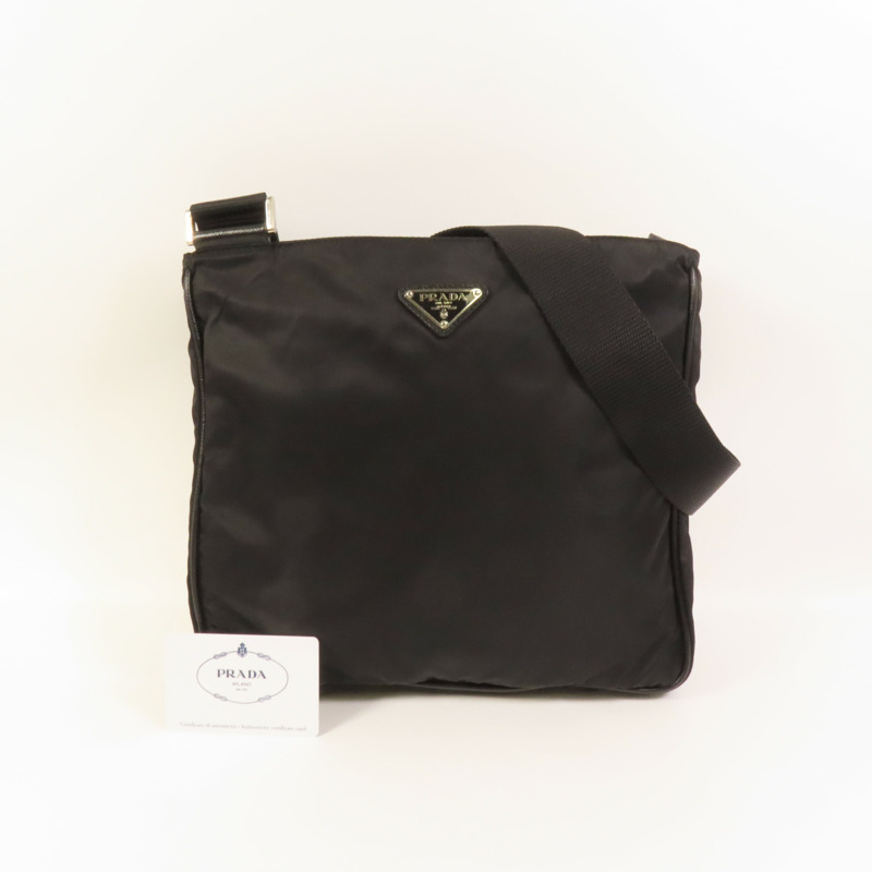 PRADA 尼龍Shoulder Bsg銀扣肩背袋-12