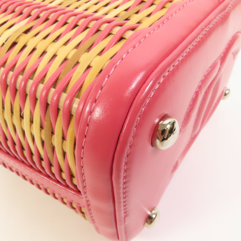 CHANEL Wicker Vanity銀扣鏈帶手挽肩背兩用袋-10