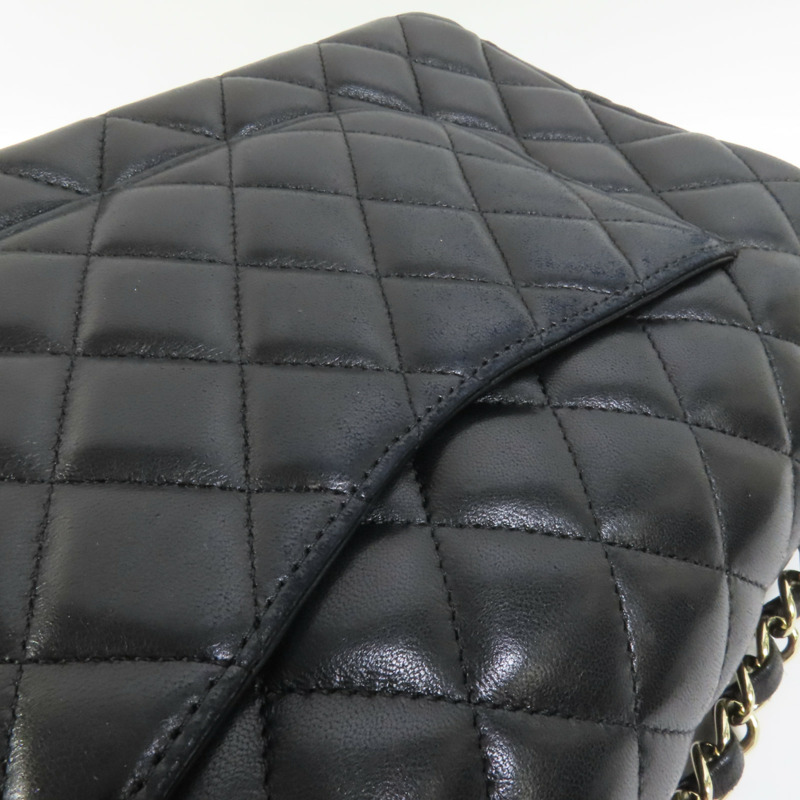 CHANEL 羊皮皮革Chain Shoulder金扣鏈帶肩背袋-15