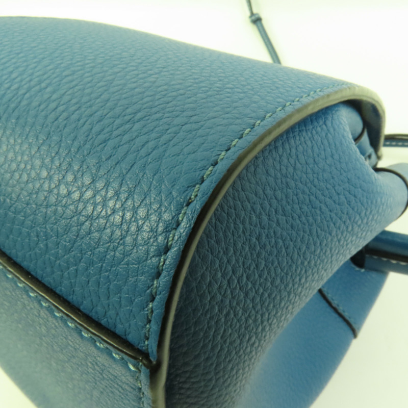 LOEWE 牛皮皮革Mini Hammock Drawstring銀扣手挽肩背兩用袋-10