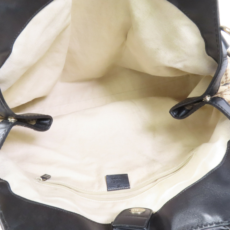 GUCCI 帆布Tote Bag金扣手挽袋-4