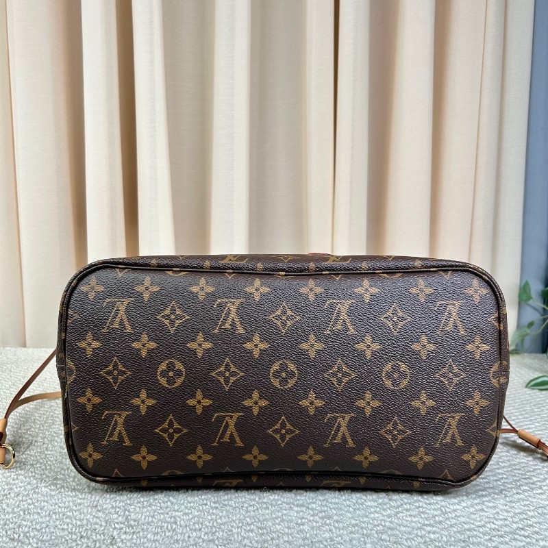 LV路易威登neverfull老花購物袋子母包 經典老花滿印 紅色內裡 手拎單肩腋下包 萬年經典款 實用大容量 日常出街旅遊度假都Ok-4