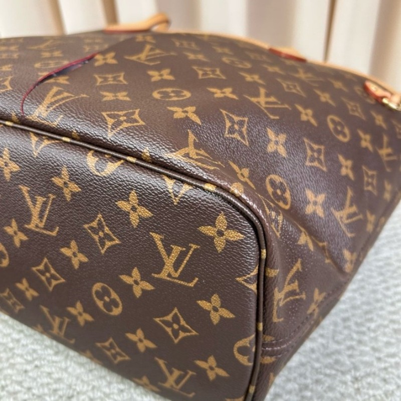 LV路易威登neverfull老花購物袋子母包 經典老花滿印 紅色內裡 手拎單肩腋下包 萬年經典款 實用大容量 日常出街旅遊度假都Ok-9