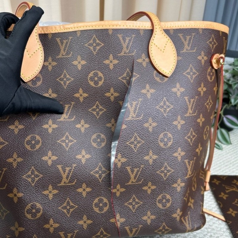 LV路易威登neverfull老花購物袋子母包 經典老花滿印 紅色內裡 手拎單肩腋下包 萬年經典款 實用大容量 日常出街旅遊度假都Ok-13