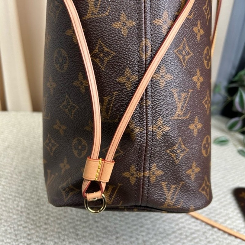 LV路易威登neverfull老花購物袋子母包 經典老花滿印 紅色內裡 手拎單肩腋下包 萬年經典款 實用大容量 日常出街旅遊度假都Ok-17