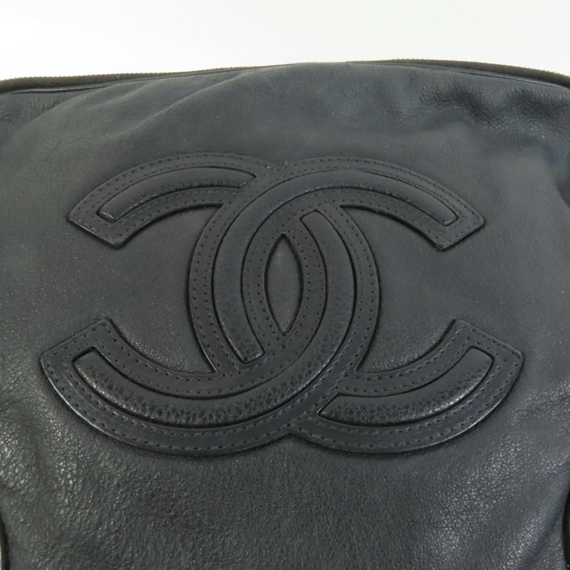 CHANEL 牛皮皮革Shoulder Bag銀扣肩背袋-6