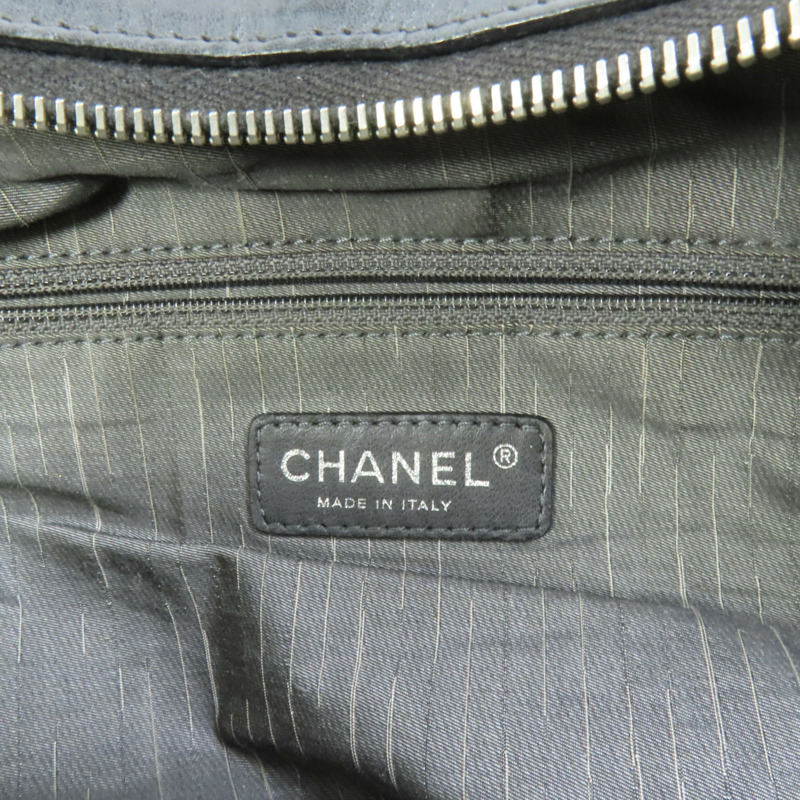 CHANEL 牛皮皮革Shoulder Bag銀扣肩背袋-8