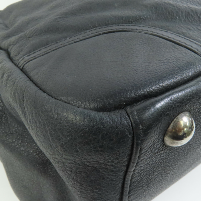 CHANEL 牛皮皮革Shoulder Bag銀扣肩背袋-12