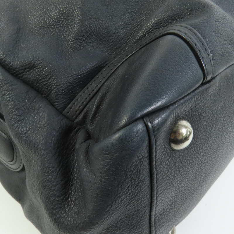 CHANEL 牛皮皮革Shoulder Bag銀扣肩背袋-14