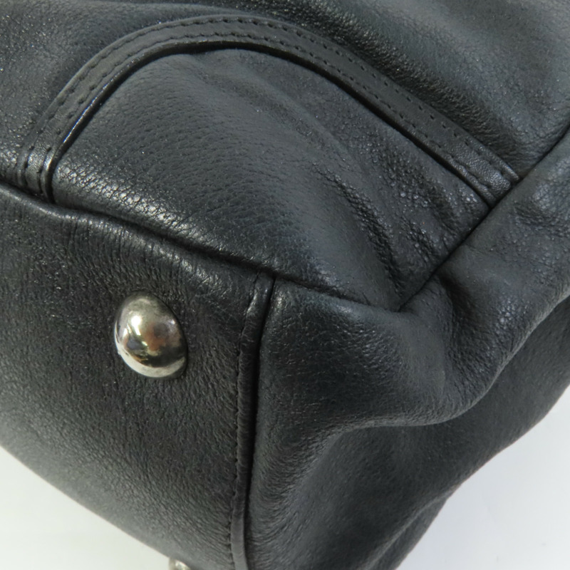 CHANEL 牛皮皮革Shoulder Bag銀扣肩背袋-15