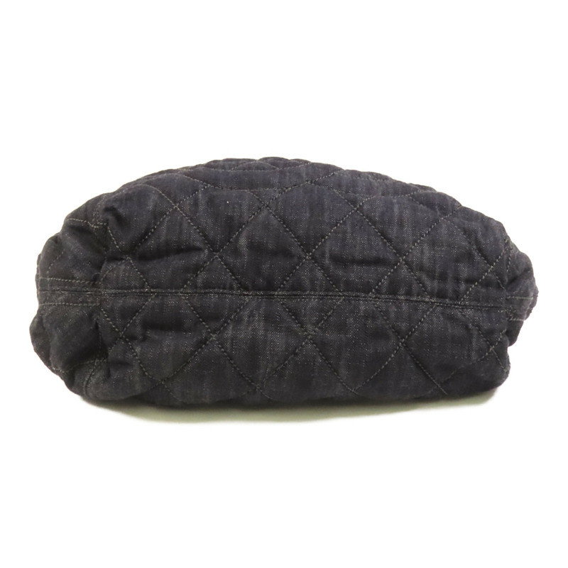 CHANEL 牛仔布Shoulder Bag銀扣肩背袋-3