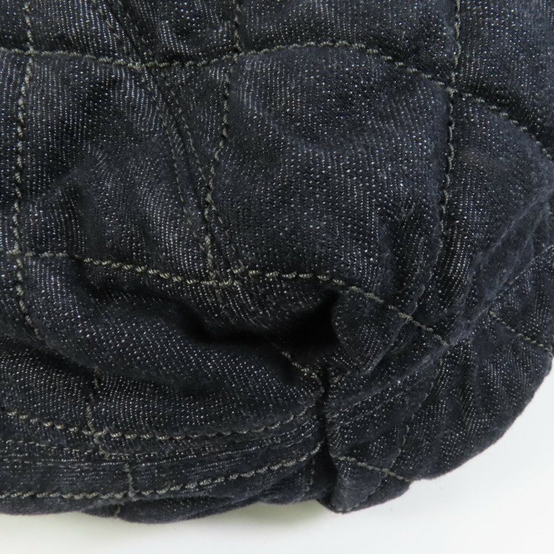 CHANEL 牛仔布Shoulder Bag銀扣肩背袋-13