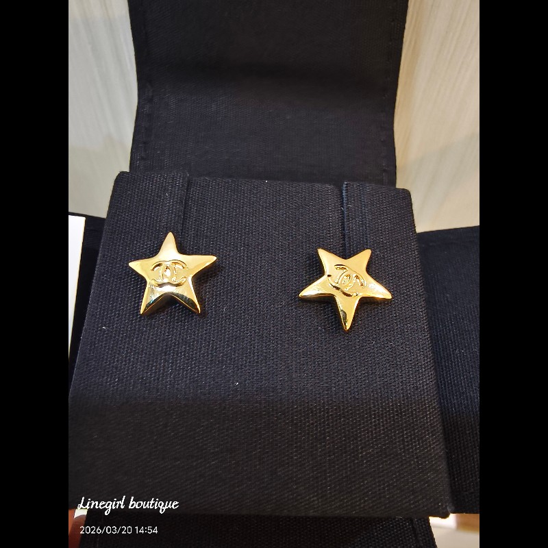 Chanel 26S星星耳環(淡金色)-2