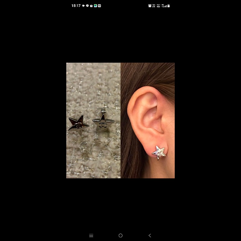 Chanel 26S星星耳環(淡金色)-6