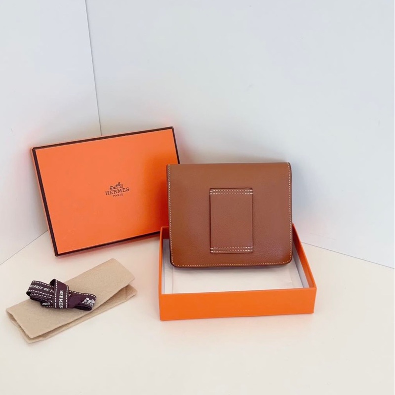 Hermes 愛馬仕 金棕金扣roulis slim豬鼻子腰包-1