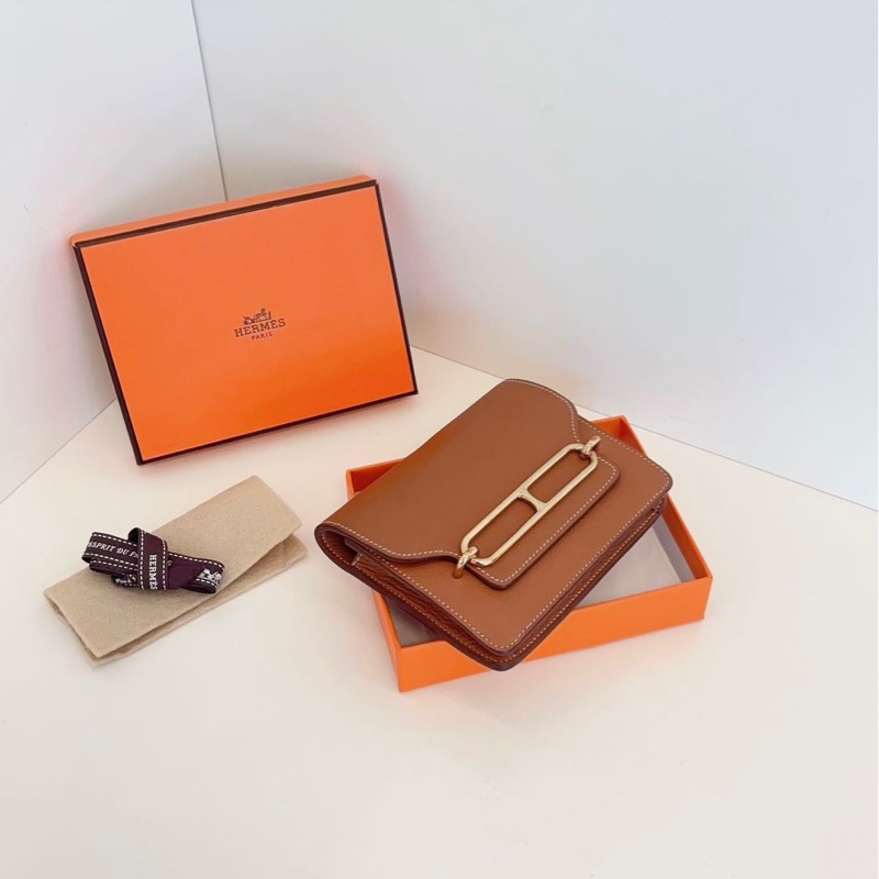 Hermes 愛馬仕 金棕金扣roulis slim豬鼻子腰包-2