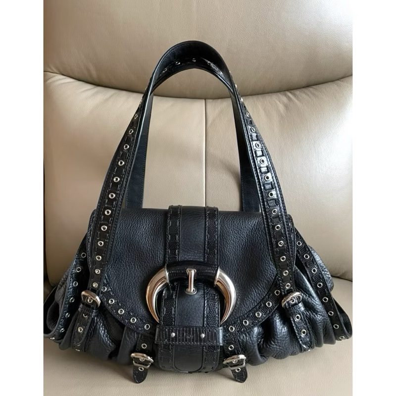 ［降價］限量款• Dior SAVANE Small Flap Double Handle Bag黑色牛皮肩背手提包-0