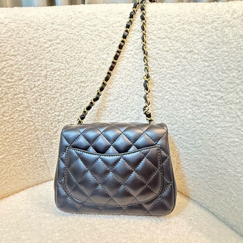 Chanel CF17黑金方胖子-2