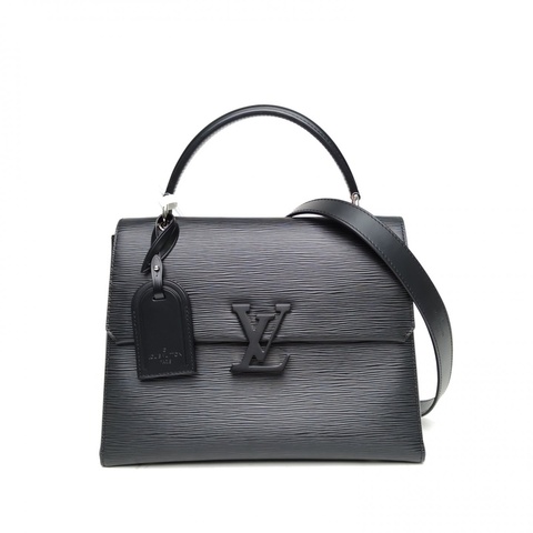LOUIS VUITTON Grenelle26CM黑色EPI水波紋牛皮黑扣肩背包