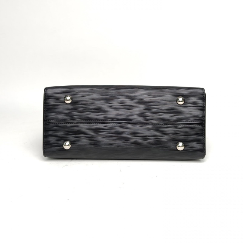 LOUIS VUITTON Grenelle26CM黑色EPI水波紋牛皮黑扣肩背包-3