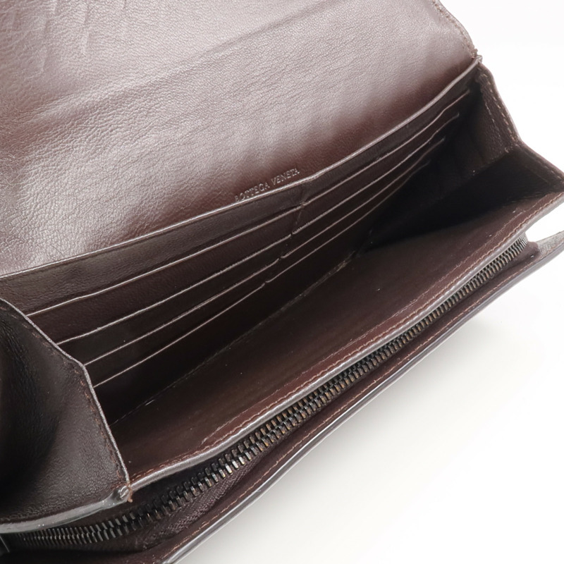 BOTTEGA VENETA 織紋皮革Long Wallet長錢包-10