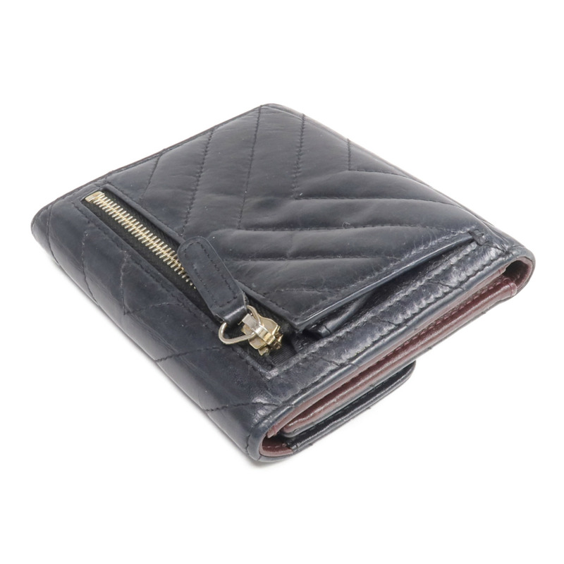 CHANEL 牛皮皮革2.55 Wallet金扣錢包-4