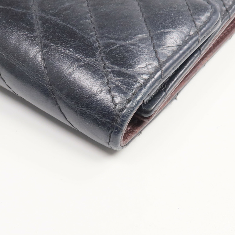 CHANEL 牛皮皮革2.55 Wallet金扣錢包-15